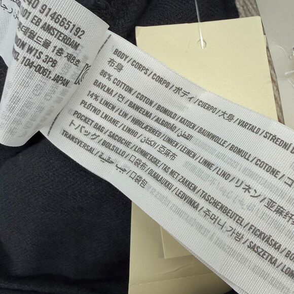 NWT Abercrombie & Fitch Men's Loose Linen-Blend Permacrease Trouser Black 31x32 - Picture 10 of 14